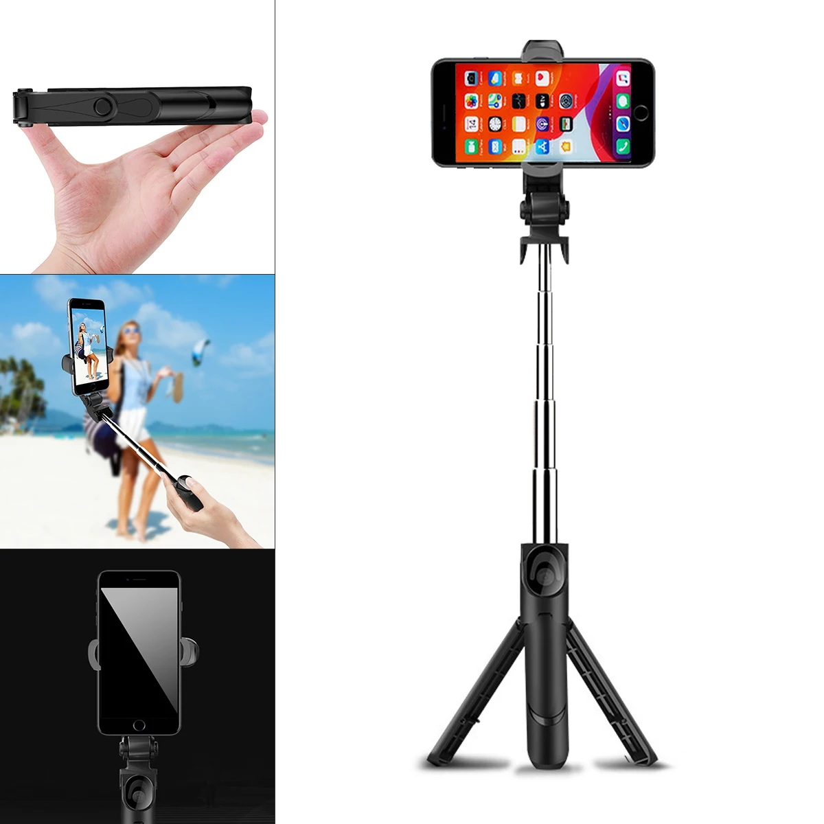 Phone Selfie Stick Remote Control with Tripod Integrated Multi-Function Video Live Support Phone Holder Fit Smartphone
Phone Selfie Stick Remote Control with Tripod Integrated Multi-Function Video Live Support Phone Holder Fit Smartphone