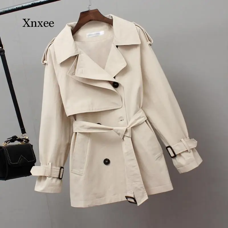 Women Short Trench Spring Windbreaker Coats Casual Loose Safari Clothes Fashion Stand Collar Drawstring Female Trench Coat
Women Short Trench Spring Windbreaker Coats Casual Loose Safari Clothes Fashion Stand Collar Drawstring Female Trench Coat