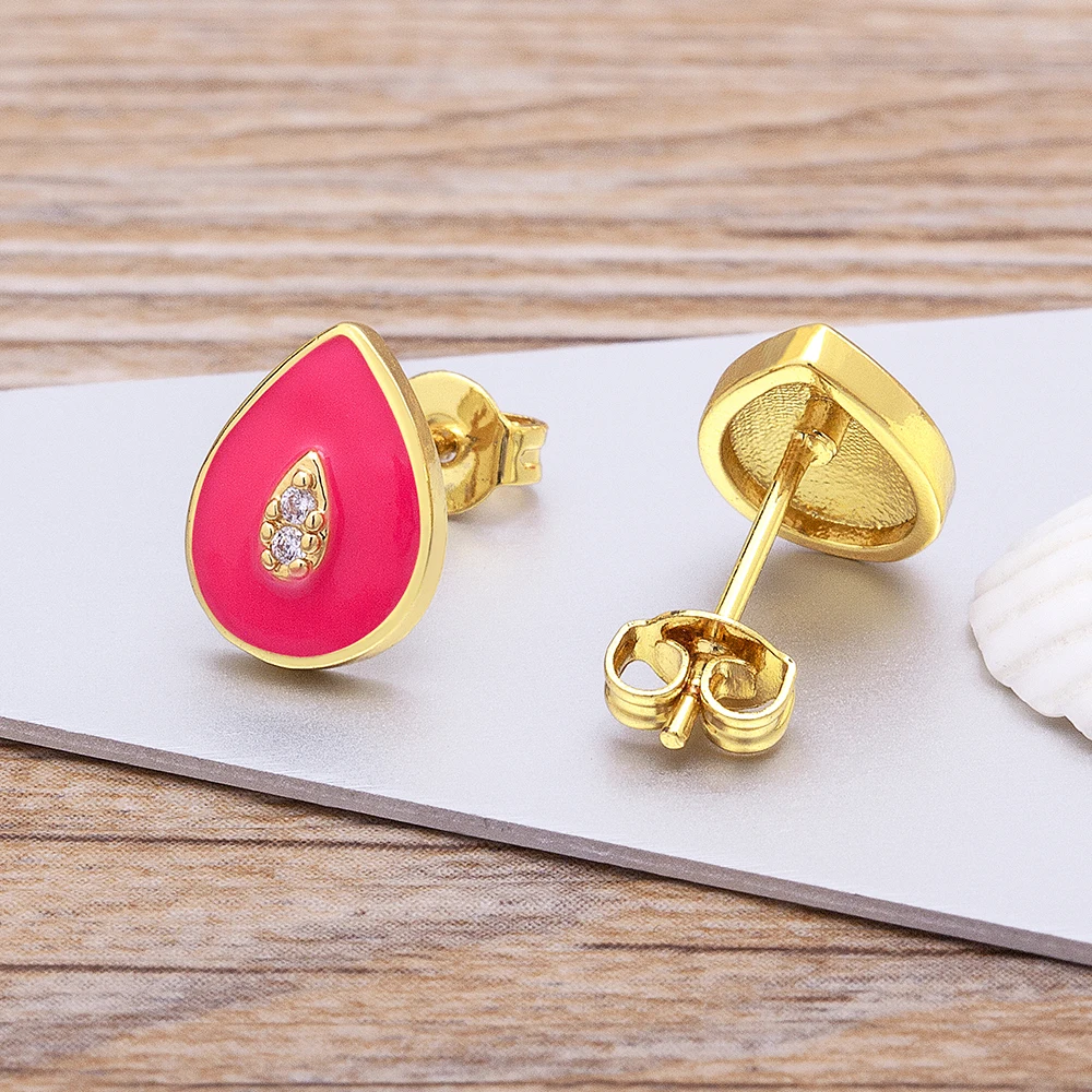 New Arrival Water Drop Shape Colorful Drip Oil Cute Delicate Stud Earrings for Women Summer Beach Enamel Party New Year Jewelry
New Arrival Water Drop Shape Colorful Drip Oil Cute Delicate Stud Earrings for Women Summer Beach Enamel Party New Year Jewelry