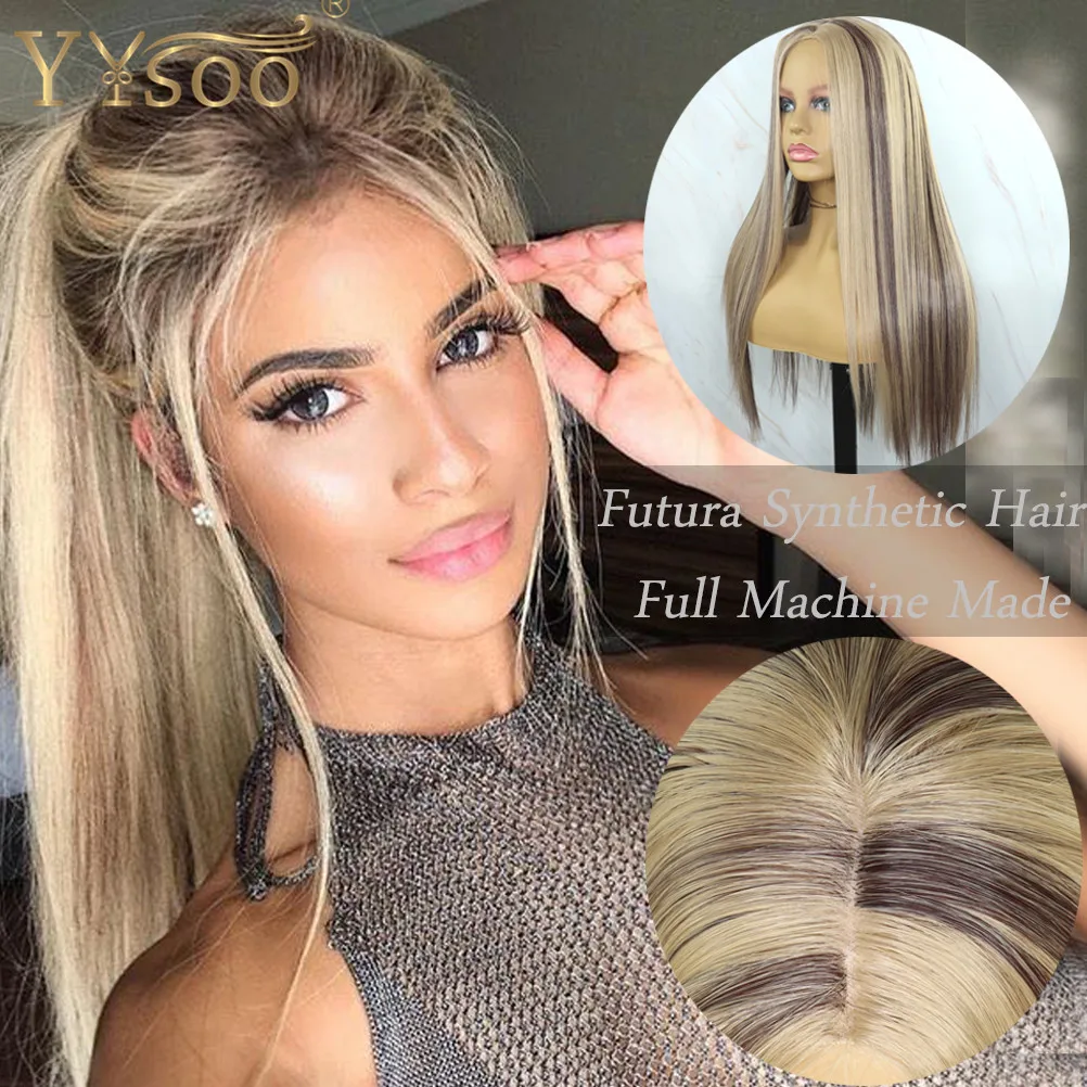 YYsoo #33 Mixed #103 Color Long Silky Straight Futura Synthetic Hair Wigs Natural Hairline Ombre Full Machine Made Blonde Wig
YYsoo #33 Mixed #103 Color Long Silky Straight Futura Synthetic Hair Wigs Natural Hairline Ombre Full Machine Made Blonde Wig