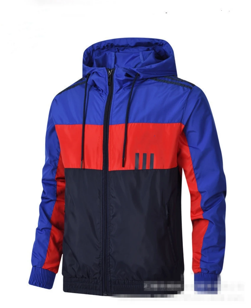 Nice spring and autumn men's jacket color matching conventional long sleeve Youth Popular hooded collar jacket
Nice spring and autumn men's jacket color matching conventional long sleeve Youth Popular hooded collar jacket