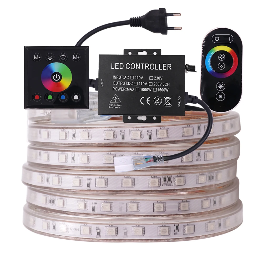 220В светодиодный светильник-полоса с лентой RGB 5050 60 светодиодный водонепроницаемый гибкий светодиодный светильник 1500 Вт 750 Вт с пультом дистанционного управления
220В светодиодный светильник-полоса с лентой RGB 5050 60 светодиодный водонепроницаемый гибкий светодиодный светильник 1500 Вт 750 Вт с пультом дистанционного управления