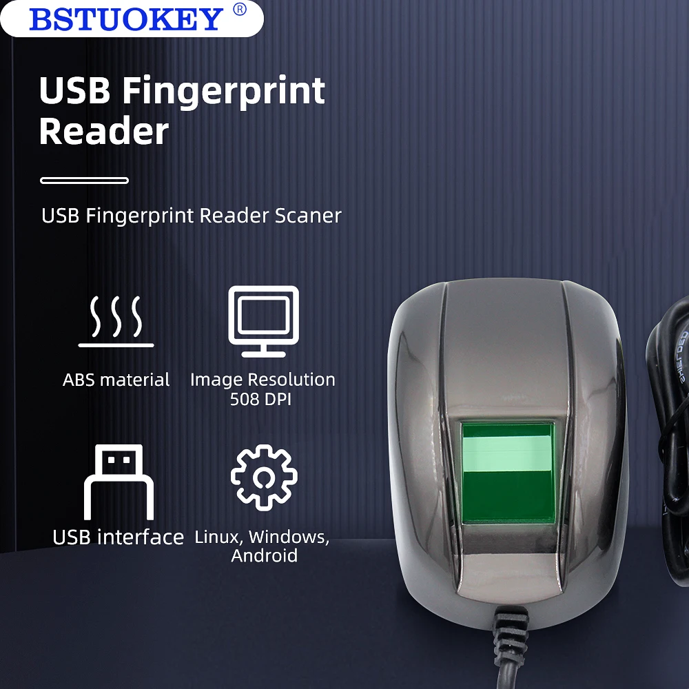Optical Fingerprint Scanner Fingerprint Sensor Of Access Control And Attendance System Android Micro USB Free Support SDK
Optical Fingerprint Scanner Fingerprint Sensor Of Access Control And Attendance System Android Micro USB Free Support SDK