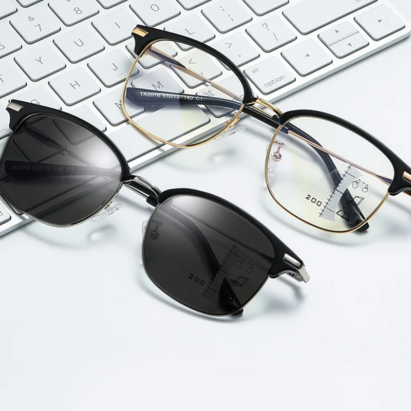 Photochromic browline Reading Glasses Anti Blue Light Progressive Multifocal Presbyopic Glasses for Men&Women UV Filters
Photochromic browline Reading Glasses Anti Blue Light Progressive Multifocal Presbyopic Glasses for Men&Women UV Filters
