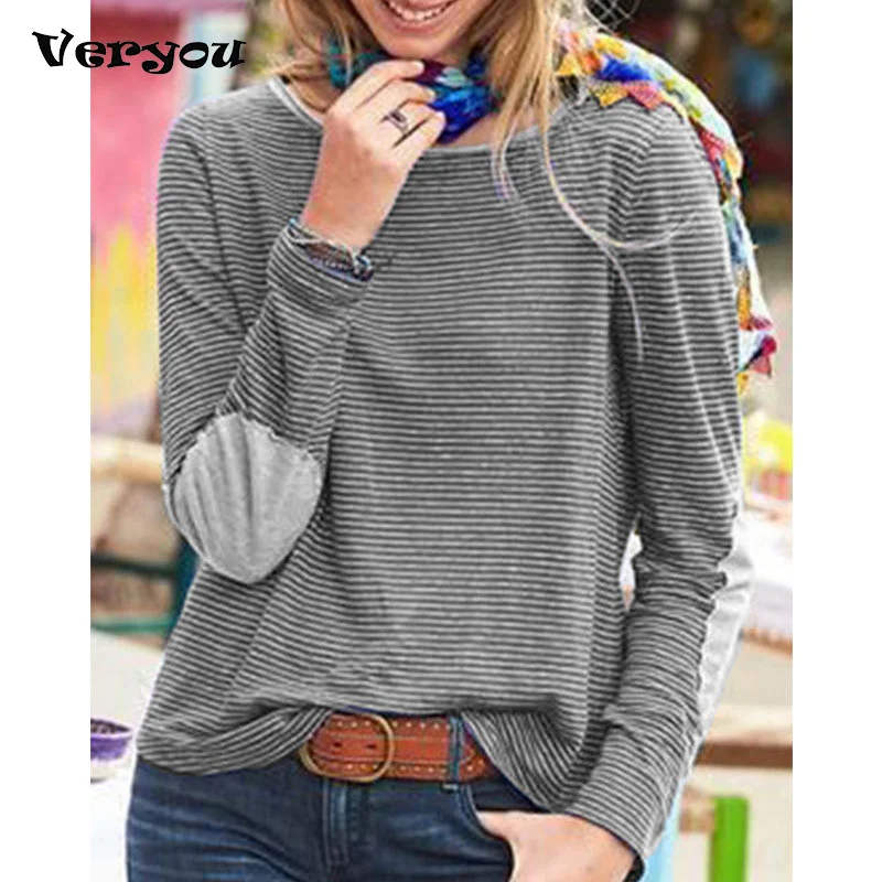2021 Spring Autumn Stripe Print Stitching Round Neck Loose Simple Shirt Top Women's Long Sleeve Pullover Oversize Shirt Blouse
2021 Spring Autumn Stripe Print Stitching Round Neck Loose Simple Shirt Top Women's Long Sleeve Pullover Oversize Shirt Blouse