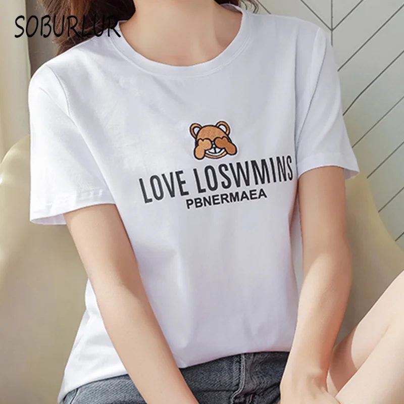 SOBURLUR 2021 Summer New Anime Women's T-shirt Casual Short sleeve T-shirts LGirls Lady Crop Top Woman Shirt Blousas Solid color
SOBURLUR 2021 Summer New Anime Women's T-shirt Casual Short sleeve T-shirts LGirls Lady Crop Top Woman Shirt Blousas Solid color