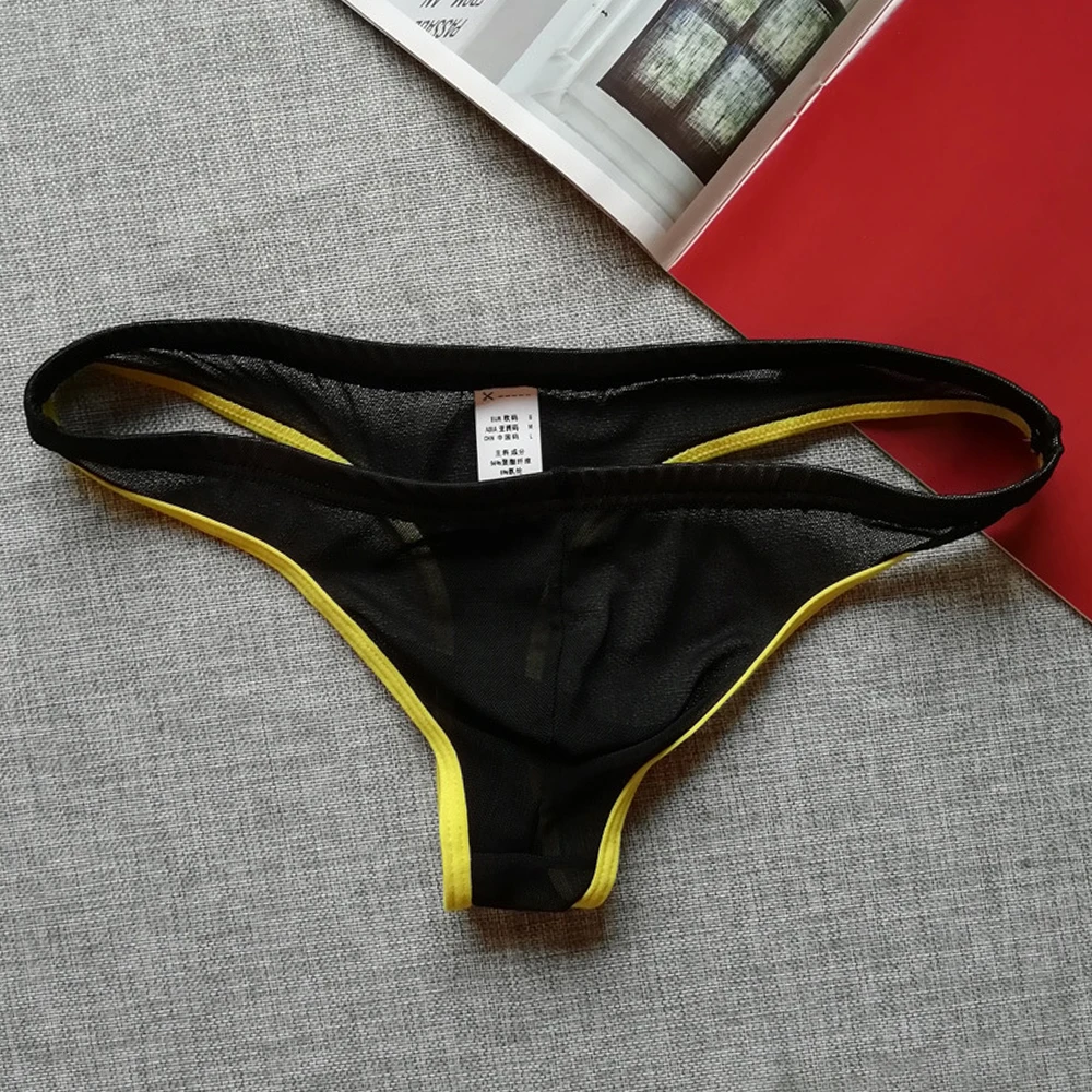 Men Sexy Low Waist Transparent Ultra-thin Breathable Thong Briefs Underwear Sexy Mesh Men's Underwear Thong Bikini Male Briefs
Men Sexy Low Waist Transparent Ultra-thin Breathable Thong Briefs Underwear Sexy Mesh Men's Underwear Thong Bikini Male Briefs