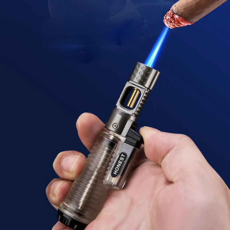 Windproof Gas Butane Jet Cigar Lighters Turbo BBQ kitchen Survival Lighters Smoking Accessories Spray Gun Gadgets For Men
Windproof Gas Butane Jet Cigar Lighters Turbo BBQ kitchen Survival Lighters Smoking Accessories Spray Gun Gadgets For Men