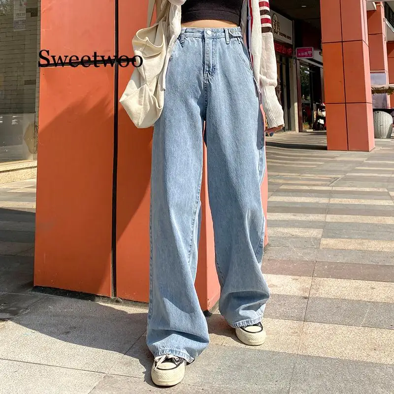 Woman Jeans High Waist Clothes Wide Leg Denim Clothing Blue Streetwear Vintage Quality 2020 Fashion Straight Pants 
Woman Jeans High Waist Clothes Wide Leg Denim Clothing Blue Streetwear Vintage Quality 2020 Fashion Straight Pants