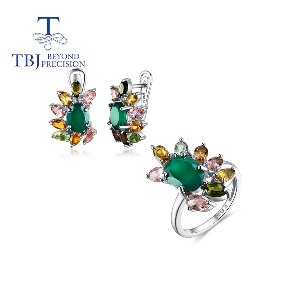 Luxury natural green agate multicolor tourmaline ring earrings jewelry Set 925 sterling silver fine jewelry anniversary gift
Luxury natural green agate multicolor tourmaline ring earrings jewelry Set 925 sterling silver fine jewelry anniversary gift