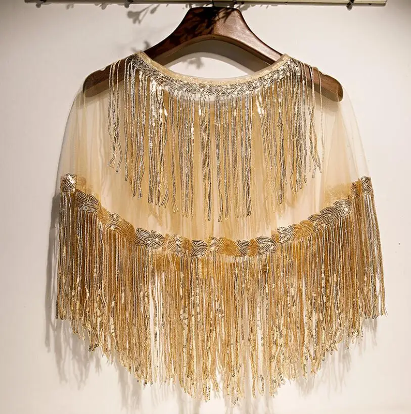 Women's Spring Summer shiny tassel gold mesh Pashmina Female Summer Sunscreen Mesh Lace Shawl cloak R320
Women's Spring Summer shiny tassel gold mesh Pashmina Female Summer Sunscreen Mesh Lace Shawl cloak R320