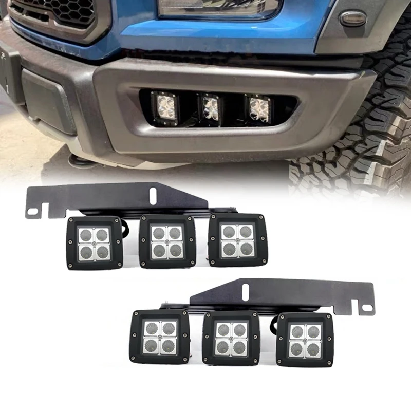 6pcs Front Bumper 20W LED Fog Lights With Mounting Brackets Set For Ford F150 SVT Raptor Truck 2017 2018 2019 2020
6pcs Front Bumper 20W LED Fog Lights With Mounting Brackets Set For Ford F150 SVT Raptor Truck 2017 2018 2019 2020