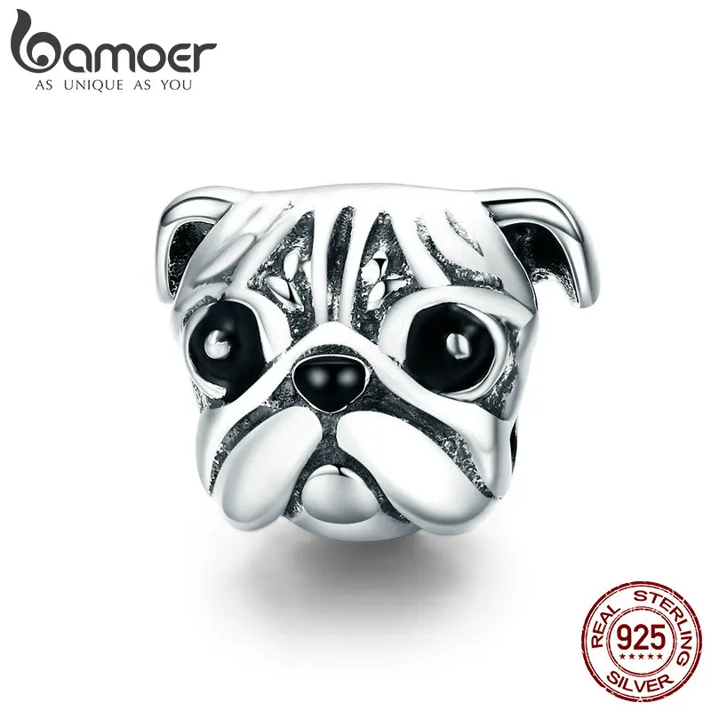 BAMOER 100% 925 Sterling Silver Lovely Animal Pug Dog Head Charm Beads fit Women Charm Bracelets & Necklaces DIY Jewelry SCC834
BAMOER 100% 925 Sterling Silver Lovely Animal Pug Dog Head Charm Beads fit Women Charm Bracelets & Necklaces DIY Jewelry SCC834