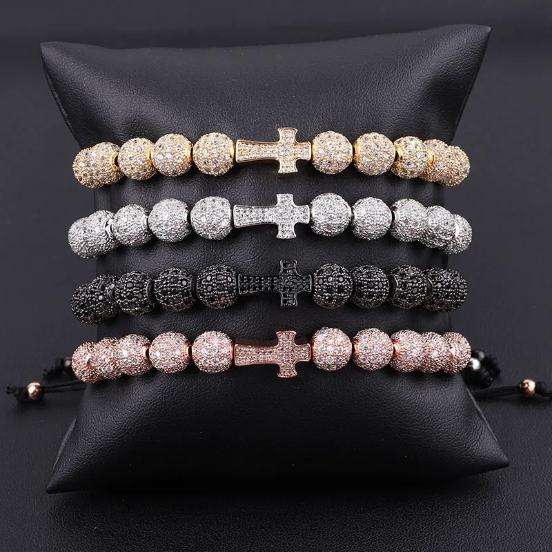 High Quality Luxury Cubic Zirconia Cross Charm Men Jewelry Handmade Braided Macrame Bracelet Gift
High Quality Luxury Cubic Zirconia Cross Charm Men Jewelry Handmade Braided Macrame Bracelet Gift