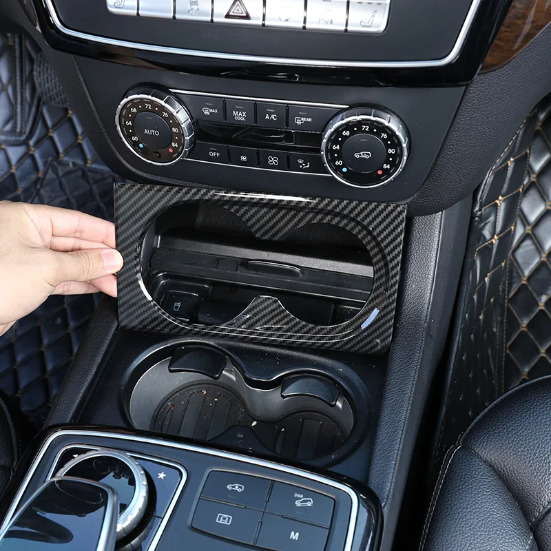 For Mercedes Benz ML GLE GL GLS Class W166 X166 ABS Chrome/Carbon Fiber Center Console Cup Holder Frame stickers Car Accessories
For Mercedes Benz ML GLE GL GLS Class W166 X166 ABS Chrome/Carbon Fiber Center Console Cup Holder Frame stickers Car Accessories