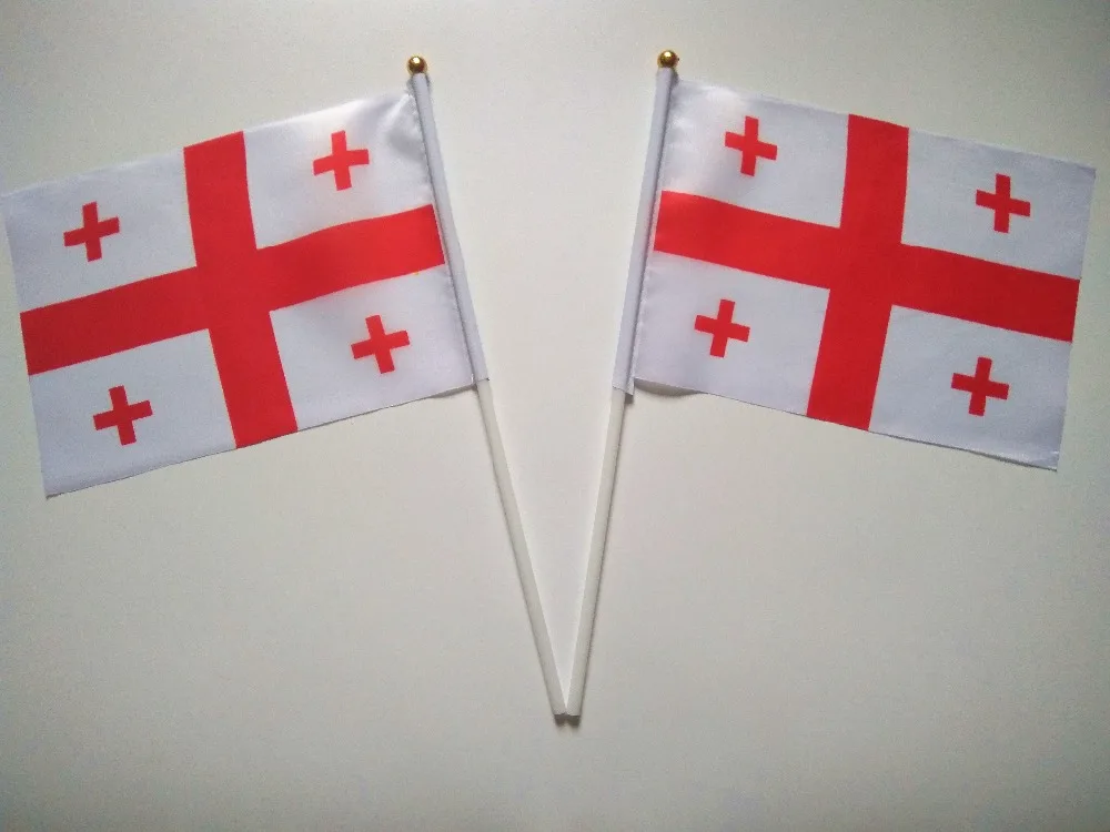Hot Sale 14X21CM Georgia Hand WaveFlags Quality Polyester Decorative Geogia Flag #8 Polyester Flag Free Shipping 50pcs/lot
Hot Sale 14X21CM Georgia Hand WaveFlags Quality Polyester Decorative Geogia Flag #8 Polyester Flag Free Shipping 50pcs/lot