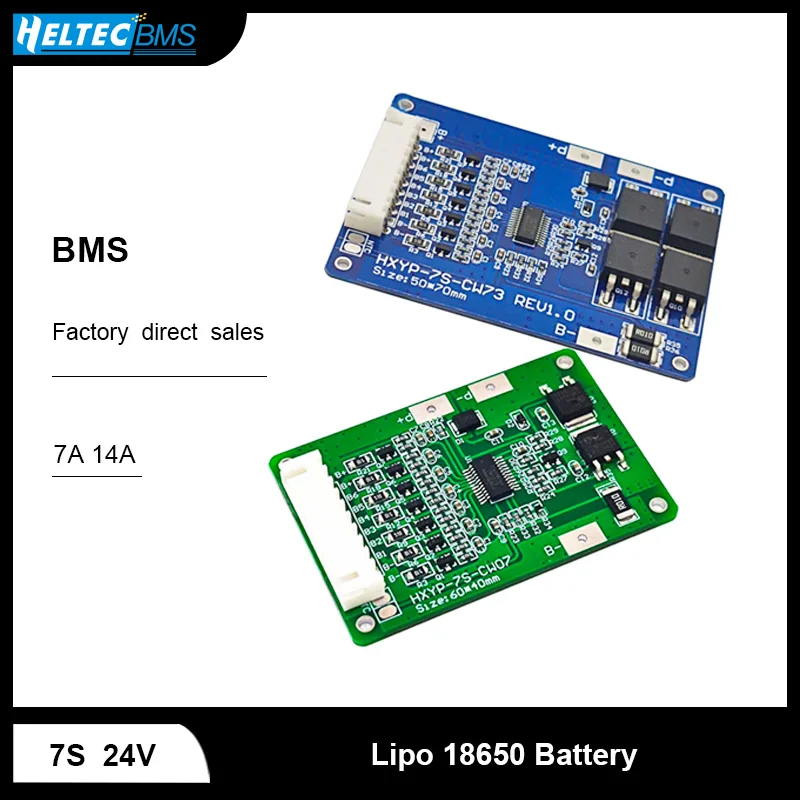 Защитная плата BMS 7S 7A 14A Balance lipo 18650 аккумулятора 24 В для двигателя/источник питания со светодиодной подсветкой
Защитная плата BMS 7S 7A 14A Balance lipo 18650 аккумулятора 24 В для двигателя/источник питания со светодиодной подсветкой