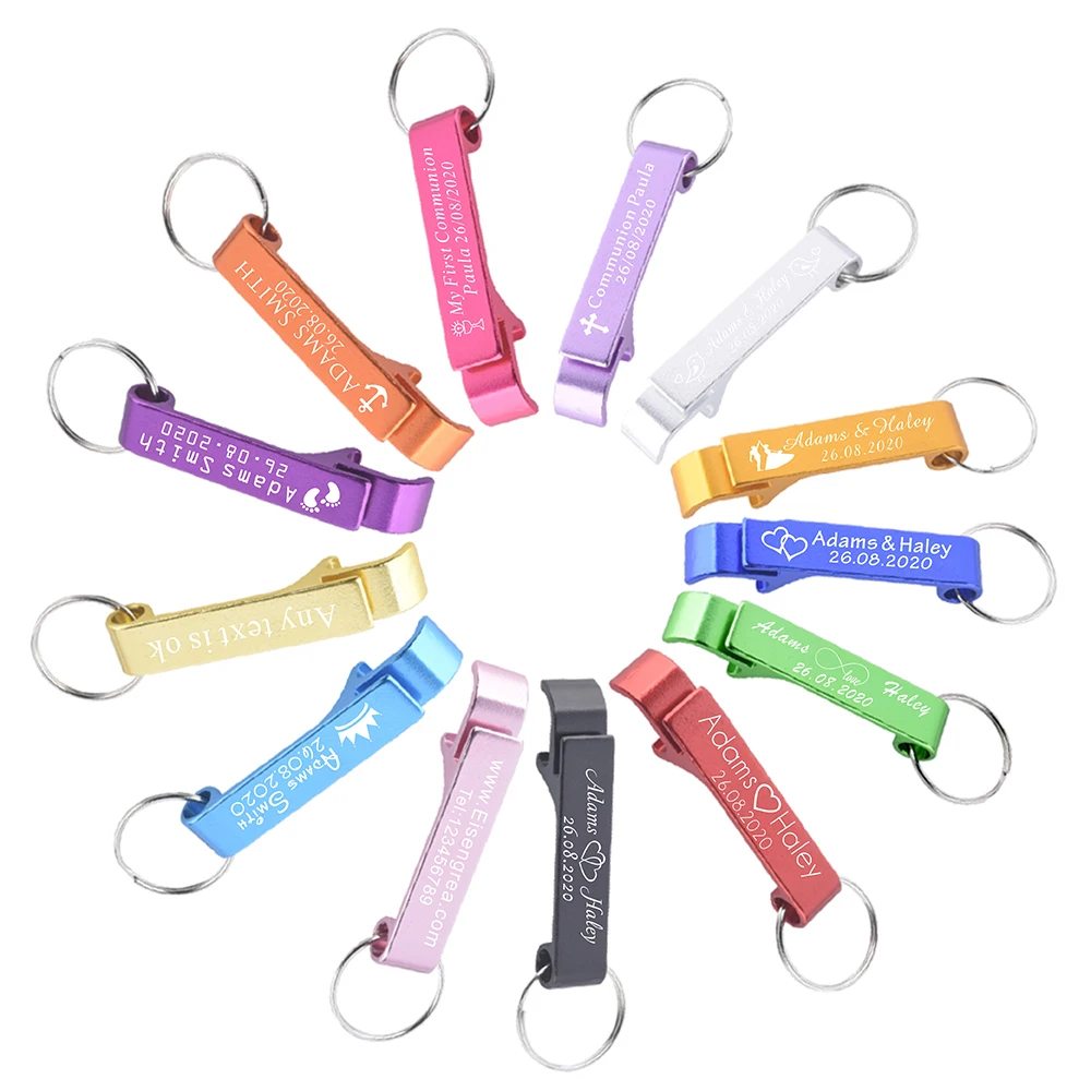 20/50/60/100pcs Personalized Engraved Bottle Opener Key Chain Wedding Favors Brewery Logo Christmas Private Gift Baptism
20/50/60/100pcs Personalized Engraved Bottle Opener Key Chain Wedding Favors Brewery Logo Christmas Private Gift Baptism