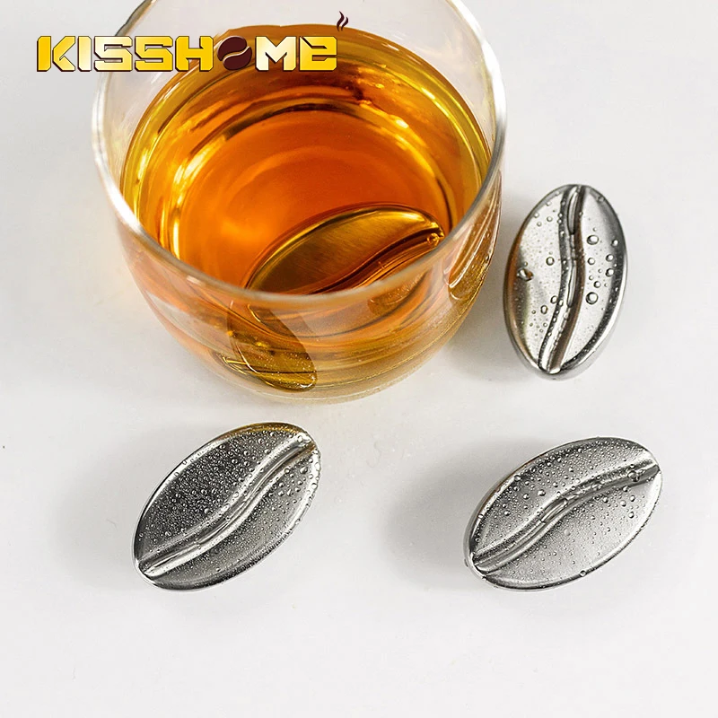 304 Stainless Steel Whiskey Cooler Wine Cooling Stones Ice Cubes Coffee Bean Shaped Stone Glacier Chillers Drink Cooling Tools
304 Stainless Steel Whiskey Cooler Wine Cooling Stones Ice Cubes Coffee Bean Shaped Stone Glacier Chillers Drink Cooling Tools