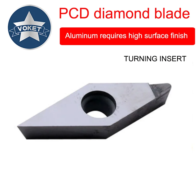 VOKET High gloss VBGT VCGT 110302 aluminum alloy processing PCD diamond aluminum turning blade with high surface good finish
VOKET High gloss VBGT VCGT 110302 aluminum alloy processing PCD diamond aluminum turning blade with high surface good finish