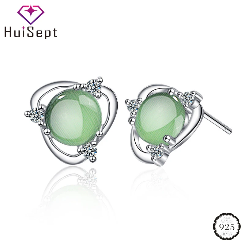 HuiSept Fashion Earrings 925 Silver Jewelry for Women Cat Eye Stone Zircon Stud Earrings Wedding Promise Party Gift Wholesale
HuiSept Fashion Earrings 925 Silver Jewelry for Women Cat Eye Stone Zircon Stud Earrings Wedding Promise Party Gift Wholesale