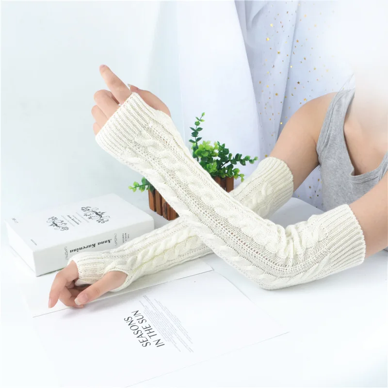 Women Gloves Hand Warmer Winter Gloves Knitting Long Warm Arm Sleeves Warm Mittens Fingerless Female Acrylic Glove G006
Women Gloves Hand Warmer Winter Gloves Knitting Long Warm Arm Sleeves Warm Mittens Fingerless Female Acrylic Glove G006