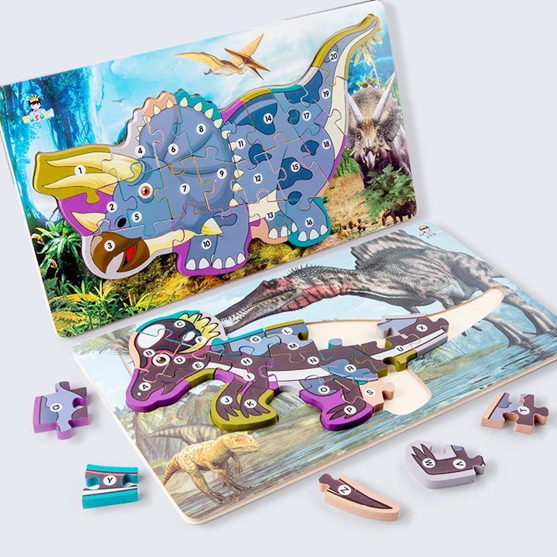 Animals Dinosaur Puzzle Wooden Preschool Kids Baby Puzzles Cartoon Learning Montessori Educational Christmas Toys for Children
Animals Dinosaur Puzzle Wooden Preschool Kids Baby Puzzles Cartoon Learning Montessori Educational Christmas Toys for Children
