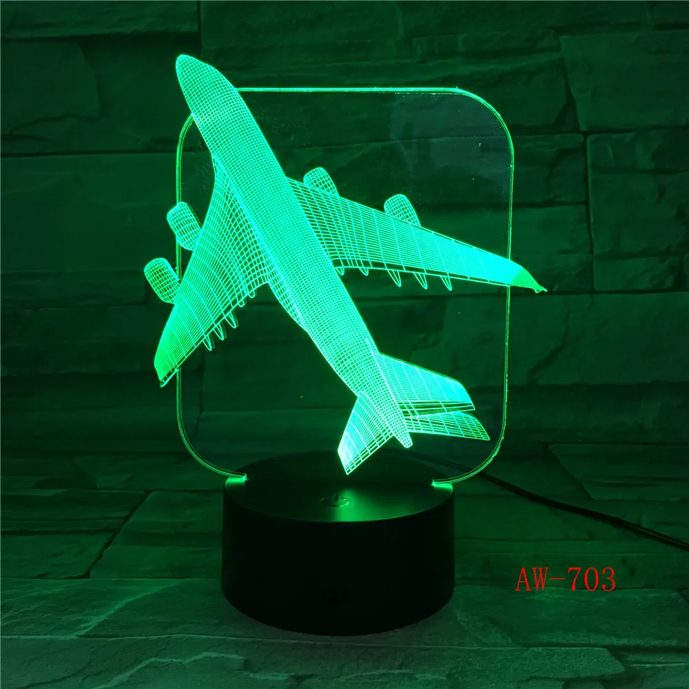 3D Aircraft Warplane Model Creative Night Light Touch Jet Plane Desk Lamp LED Illusion Lamp Bedside Lamp Cool Office Ligh AW-703
3D Aircraft Warplane Model Creative Night Light Touch Jet Plane Desk Lamp LED Illusion Lamp Bedside Lamp Cool Office Ligh AW-703
