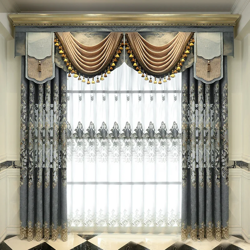 Европейские роскошные толстые полузатеняющие шторы s для гостиной, спальни, занавеска из тюли с вышивкой шторы для отеля, роскошный Декор для дома M127 #4 
Европейские роскошные толстые полузатеняющие шторы s для гостиной, спальни, занавеска из тюли с вышивкой шторы для отеля, роскошный Декор для дома M127 #4