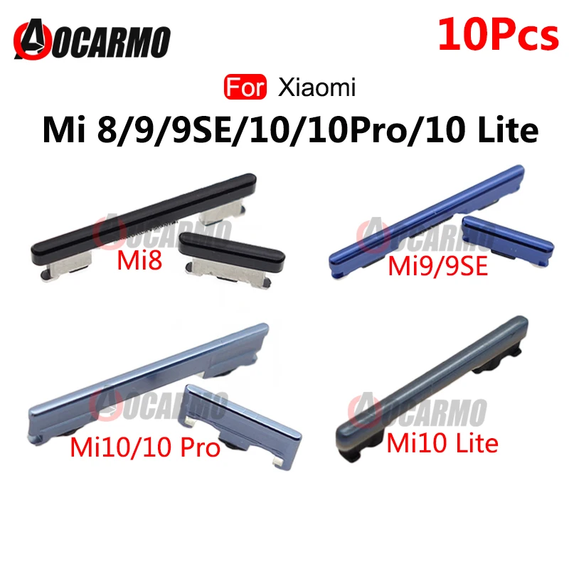 10Pcs For Xiaomi Mi 8 9 10 Pro 9T Volume Power On Off Side Button Key For Mi 10T Lite / Poco M3 / 9SE / 10Pro Replacement Parts
10Pcs For Xiaomi Mi 8 9 10 Pro 9T Volume Power On Off Side Button Key For Mi 10T Lite / Poco M3 / 9SE / 10Pro Replacement Parts