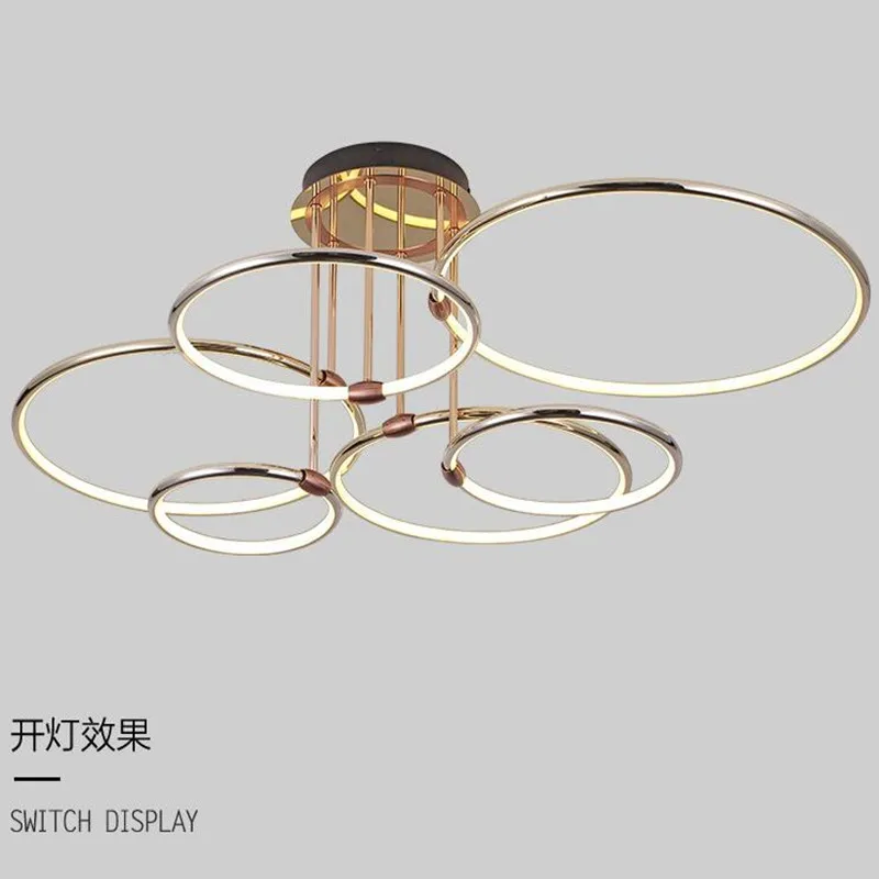 Circle Chandelier Modern Light Luxury for Living Room Decoration Dining Room Bedroom Ceiling Lamp Nordic Indoor Lighting
Circle Chandelier Modern Light Luxury for Living Room Decoration Dining Room Bedroom Ceiling Lamp Nordic Indoor Lighting