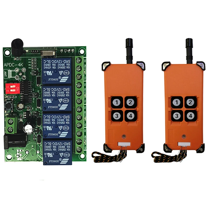 3000m DC12V 24V 4CH Radio Controller RF Wireless Remote Control Overhead travelling crane System Receiver+ number keys Remote
3000m DC12V 24V 4CH Radio Controller RF Wireless Remote Control Overhead travelling crane System Receiver+ number keys Remote