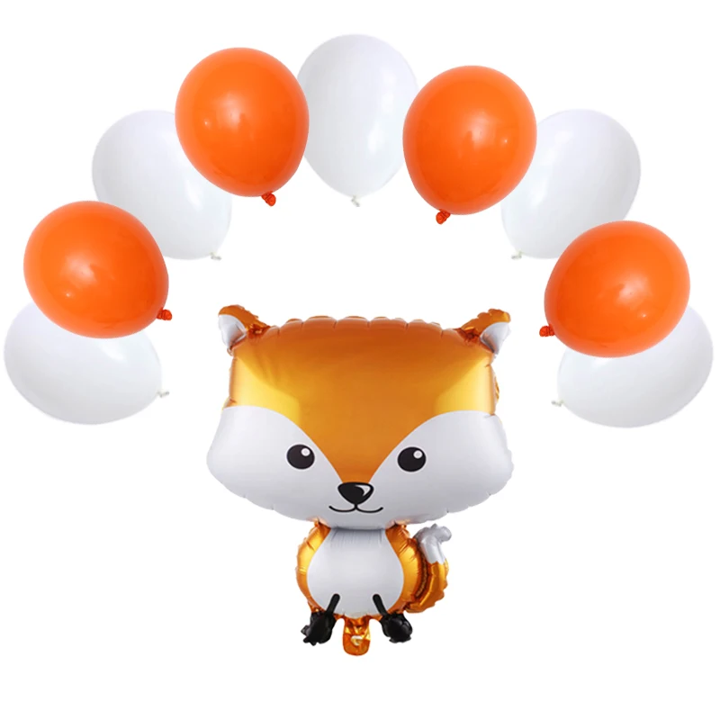 10 Pcs/ Set of Fox Aluminum Latex Balloons White Orange Children's Birthday Party Decoration Baby's Toys Cute Aluminum Balloons
10 Pcs/ Set of Fox Aluminum Latex Balloons White Orange Children's Birthday Party Decoration Baby's Toys Cute Aluminum Balloons