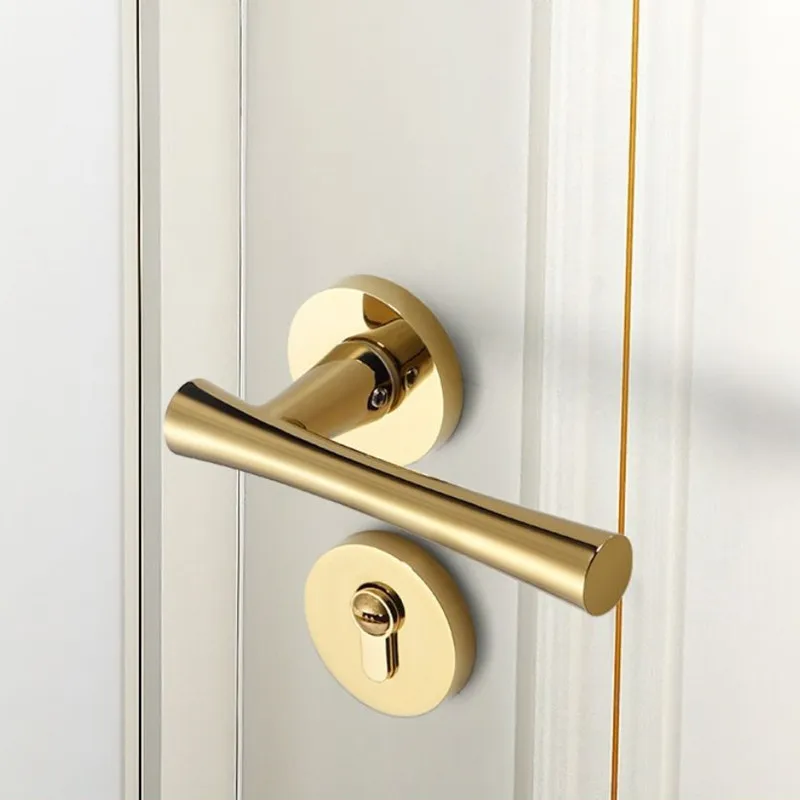 Split Lock PVD Golden Indoor Room Door Lock Brass Core Mute Bedroom Solid Zinc Alloy Handle Lock Mechanical Door Lock
Split Lock PVD Golden Indoor Room Door Lock Brass Core Mute Bedroom Solid Zinc Alloy Handle Lock Mechanical Door Lock