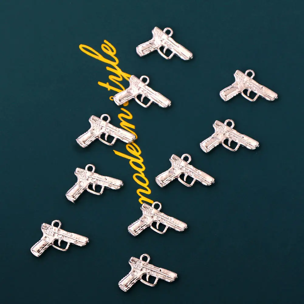 10Pcs Pistol Gun Charms Metal Punk Pendant Accessories Jewelry Making DIY Handmade For Bracelet Earring Necklace Crafts Supplies
10Pcs Pistol Gun Charms Metal Punk Pendant Accessories Jewelry Making DIY Handmade For Bracelet Earring Necklace Crafts Supplies