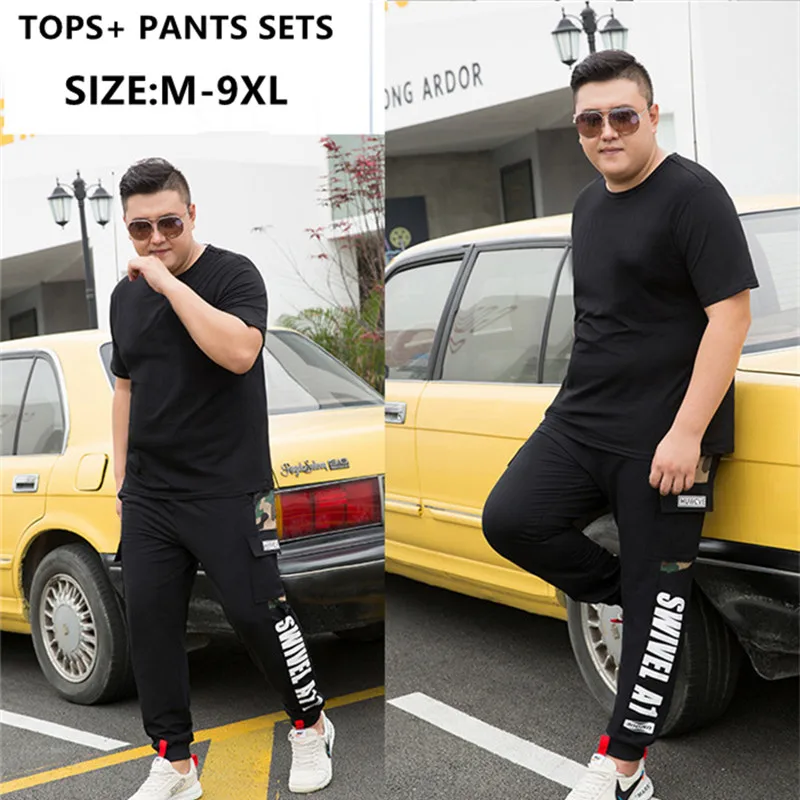 Summer Men Tops Short Sleeve T shirts Pants 2 Two Piece Set Sweatpants Cargo Joggers Oversized 6XL 7XL 8XL 9XL Tee Shirt Trouers
Summer Men Tops Short Sleeve T shirts Pants 2 Two Piece Set Sweatpants Cargo Joggers Oversized 6XL 7XL 8XL 9XL Tee Shirt Trouers