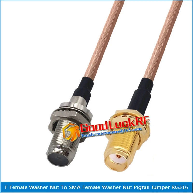 1X Pcs F Female Washer O-ring Bulkhead Mount Nut to SMA Female Washer Bulkhead Mount Nut Coaxial Type Pigtail Jumper RG316 Cable
1X Pcs F Female Washer O-ring Bulkhead Mount Nut to SMA Female Washer Bulkhead Mount Nut Coaxial Type Pigtail Jumper RG316 Cable