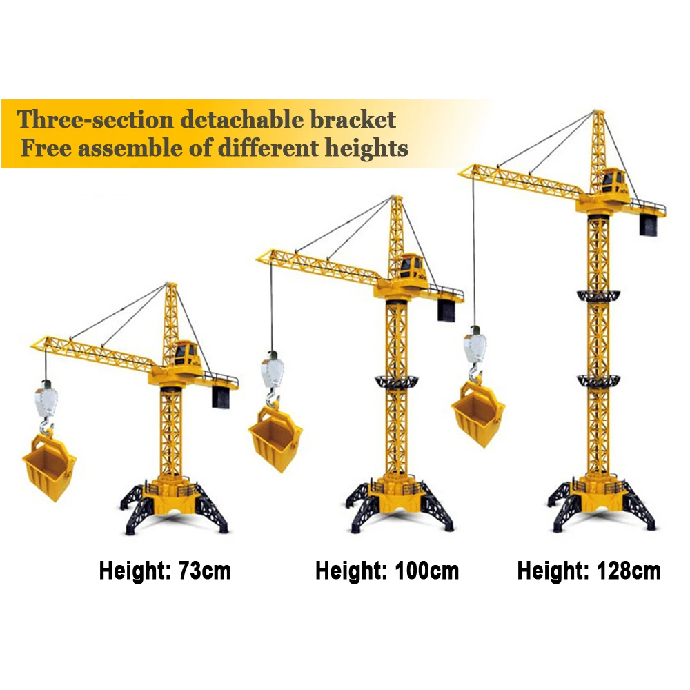 RC Tower Crane 6CH 128CM 680°Rotation Lift Model 2.4G Remote Control Construction Crane Toy With Light & Sound For Kids Gift
RC Tower Crane 6CH 128CM 680°Rotation Lift Model 2.4G Remote Control Construction Crane Toy With Light & Sound For Kids Gift