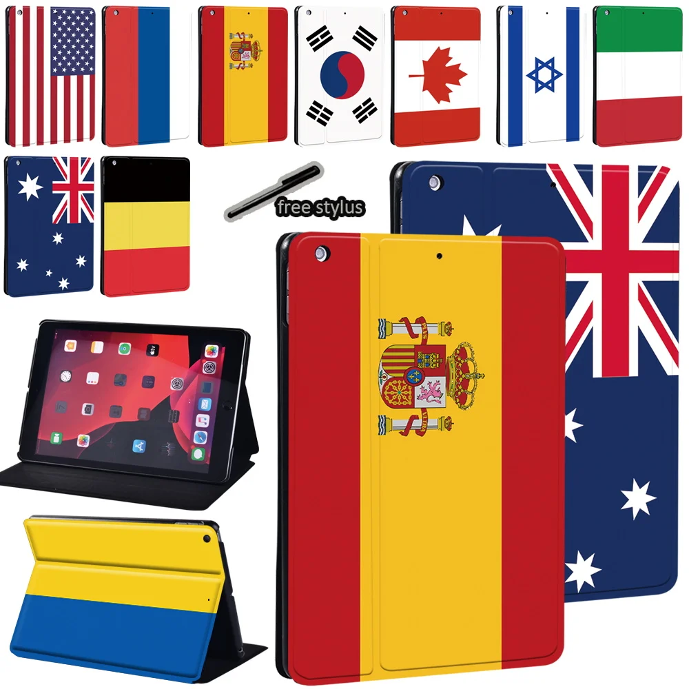New Case for Apple IPad 2021 9th Generation 10.2 Inch National Flag Pattern PU Leather Stand Tablet Cover+Free Stylus
New Case for Apple IPad 2021 9th Generation 10.2 Inch National Flag Pattern PU Leather Stand Tablet Cover+Free Stylus
