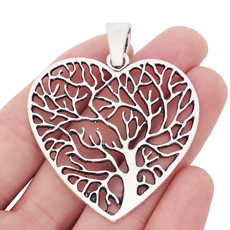 3 x Hollow Open Large Tree Heart Charms Pendants for Necklaces Jewelry Making Findings 65x50mm
3 x Hollow Open Large Tree Heart Charms Pendants for Necklaces Jewelry Making Findings 65x50mm