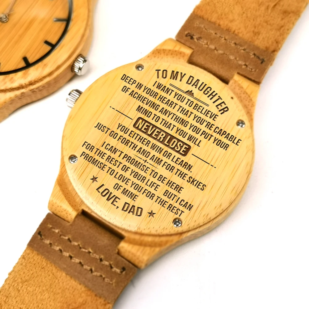 Dad To My daughter Watches Customized Women Watches Luxury Write Your words on The Watch Birthday Gift for Girl
Dad To My daughter Watches Customized Women Watches Luxury Write Your words on The Watch Birthday Gift for Girl