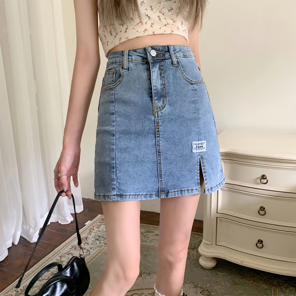 Fashion Split Denim Skirt For Women 2024 New High Waist Blue Black Slim A-line Jeans Wrap Mini Short Skirt
Fashion Split Denim Skirt For Women 2024 New High Waist Blue Black Slim A-line Jeans Wrap Mini Short Skirt