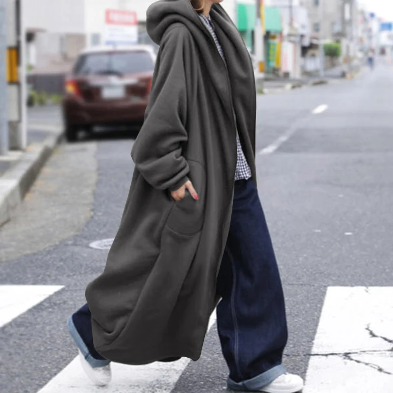 Winter Long Sleeve Sweatshirt Coat Oversize ZANZEA Women Hooded Outwear Autumn Hoodies Fleece Long Jackets Loose Overcoats 7
Winter Long Sleeve Sweatshirt Coat Oversize ZANZEA Women Hooded Outwear Autumn Hoodies Fleece Long Jackets Loose Overcoats 7