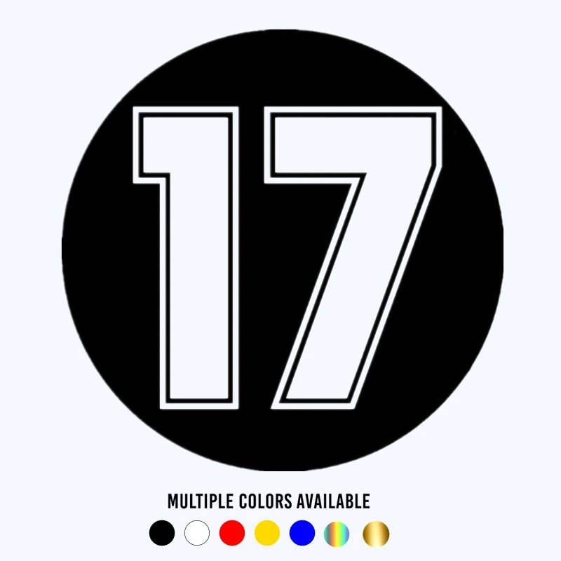 CK20180# Funny Vinyl Decal Various Sizes Racing Number 17 Car Sticker Waterproof Auto Decors on Truck Bumper Rear Window
CK20180# Funny Vinyl Decal Various Sizes Racing Number 17 Car Sticker Waterproof Auto Decors on Truck Bumper Rear Window