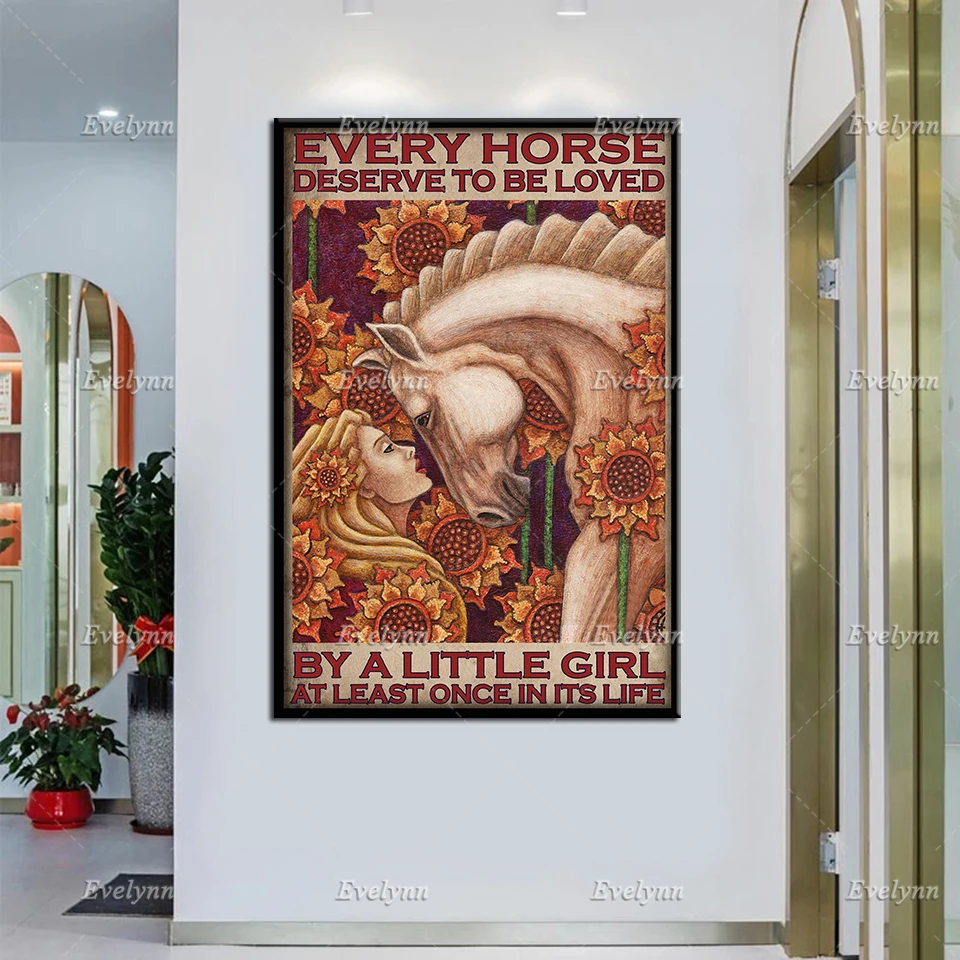 Girl And Horse RetroPoster Every Horse Deserve To Be Loved By A Little Girl At Least Once In Its Life Wall Art Prints Home Decor
Girl And Horse RetroPoster Every Horse Deserve To Be Loved By A Little Girl At Least Once In Its Life Wall Art Prints Home Decor