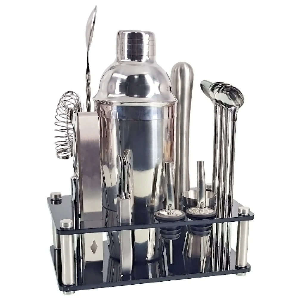 Bartender Kit, 14-Piece Cocktail Shaker Set Acrylic Stand , For Mixed Drinks Martini Bar Tools Set Stainless Steel
Bartender Kit, 14-Piece Cocktail Shaker Set Acrylic Stand , For Mixed Drinks Martini Bar Tools Set Stainless Steel