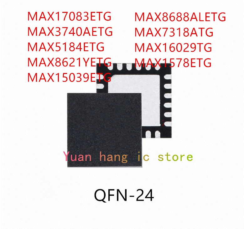 10 шт. MAX17083ETG MAX3740AETG MAX5184ETG MAX8621YETG MAX15039ETG MAX8688ALETG MAX7318ATG MAX16029TG MAX1578ETG IC
10 шт. MAX17083ETG MAX3740AETG MAX5184ETG MAX8621YETG MAX15039ETG MAX8688ALETG MAX7318ATG MAX16029TG MAX1578ETG IC