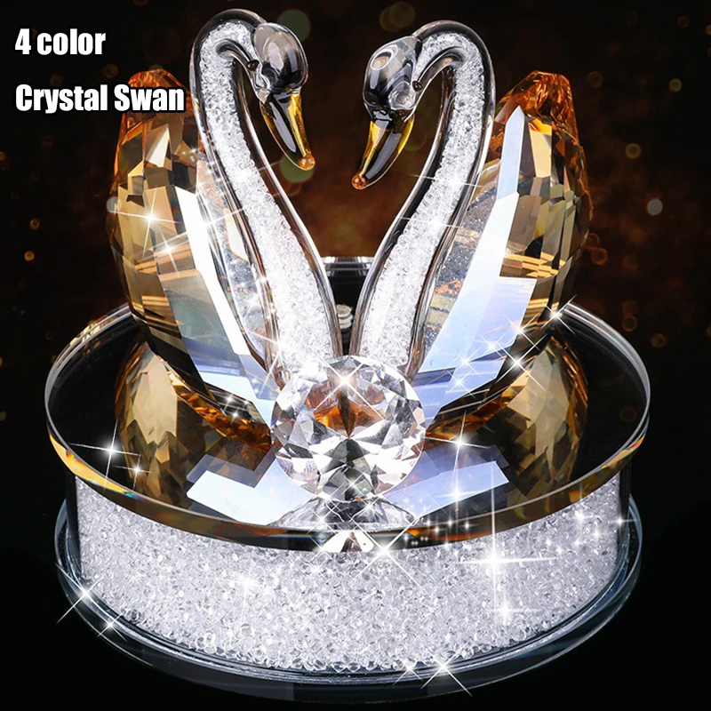 Exquisite Handmade Crystal Swan Crystal Animal Figurines Glass Car Ornament Decor Couple Swan With Base
Exquisite Handmade Crystal Swan Crystal Animal Figurines Glass Car Ornament Decor Couple Swan With Base