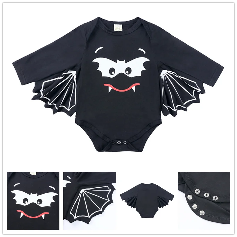 Halloween Boys Autumn Bodysuits Infant Bat Rompers Long Sleeve Baby Boy Clothes Cotton Newborn Black Children's Bodysuit
Halloween Boys Autumn Bodysuits Infant Bat Rompers Long Sleeve Baby Boy Clothes Cotton Newborn Black Children's Bodysuit