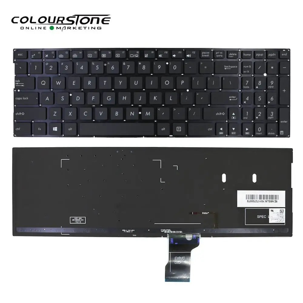 Laptop keyboard for ASUS UX560 US English 0KNB0-662NUS00 black backlit Keyboard
Laptop keyboard for ASUS UX560 US English 0KNB0-662NUS00 black backlit Keyboard